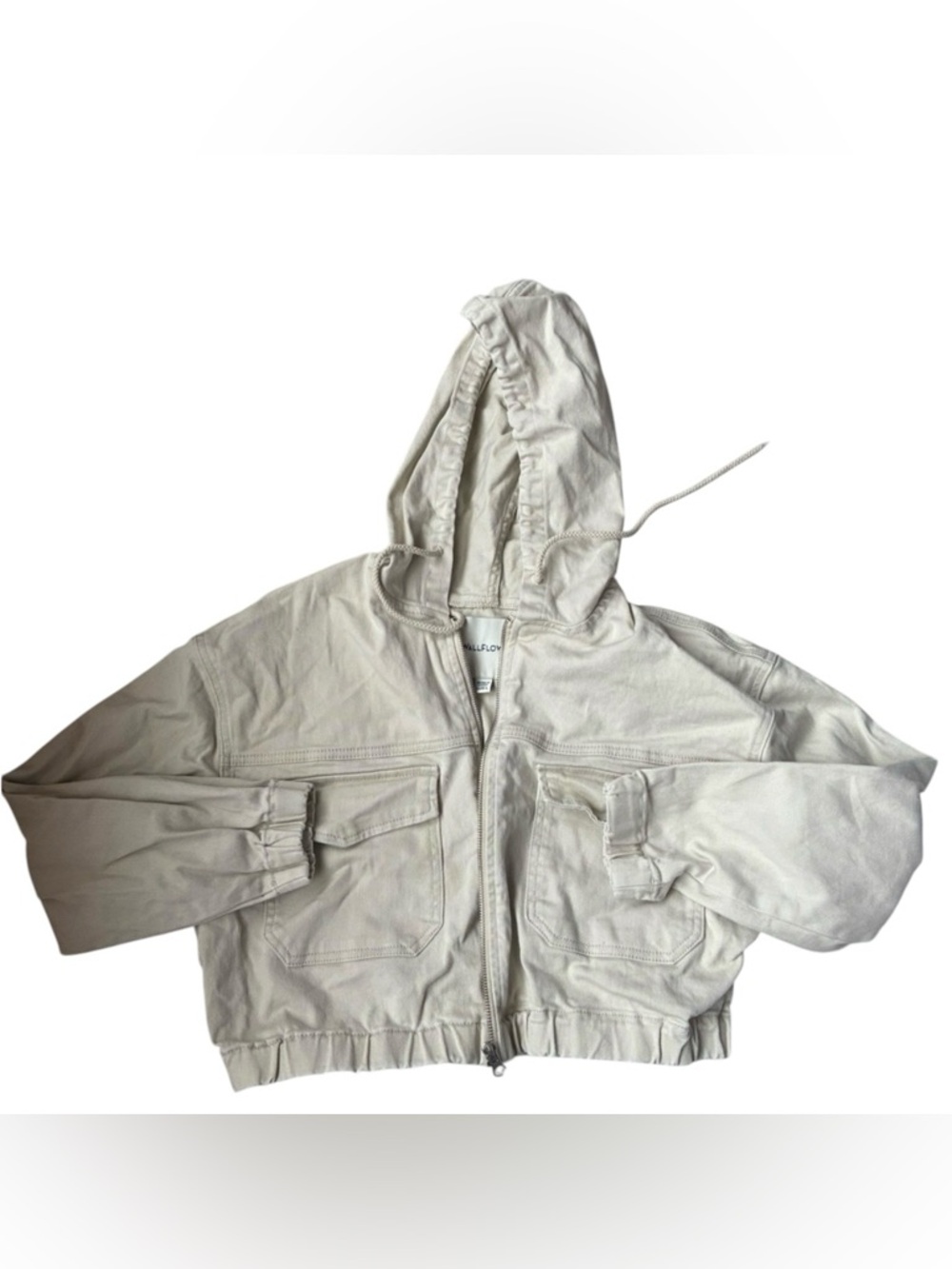 🎇🎆3for$9 Kids Wallflower Beige Denim Hooded Jacket- L